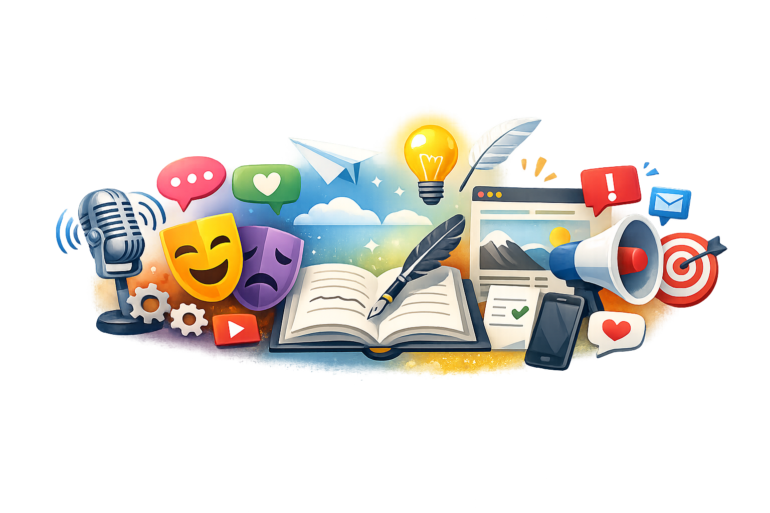 Herramientas de comunicación y expresión creativa para tono de marca