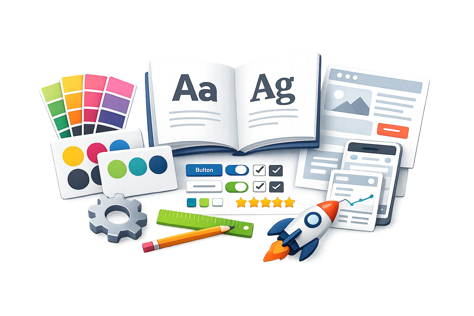 Kit de interfaz con componentes y plantillas UI