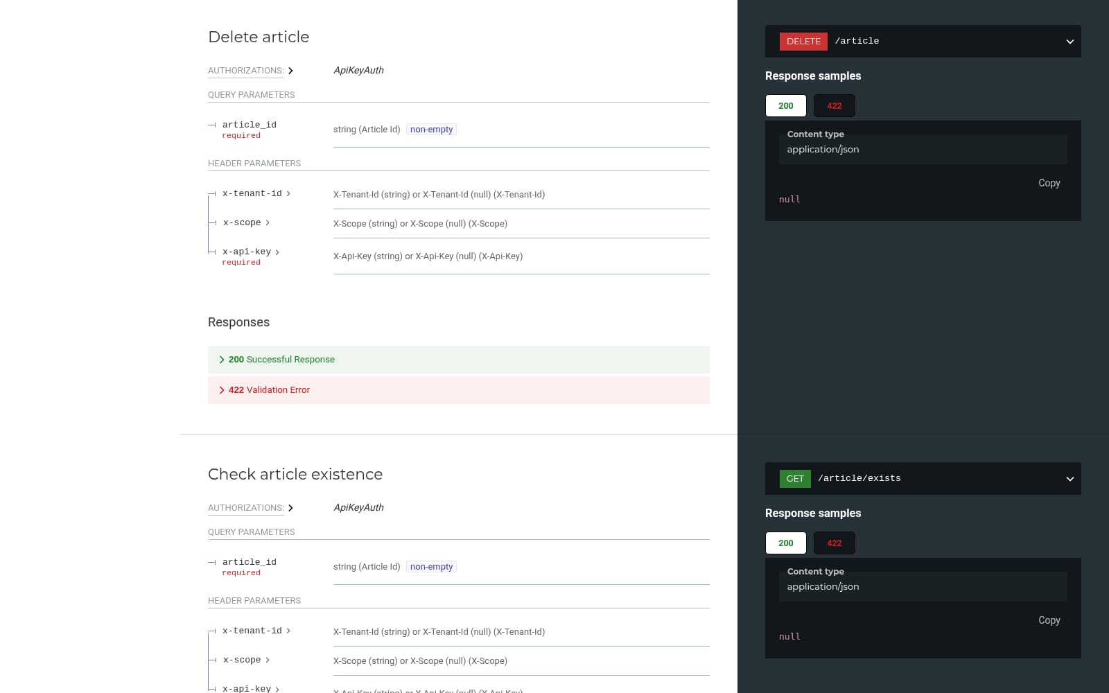 Operaciones de resumen, entidades y análisis editorial en la API