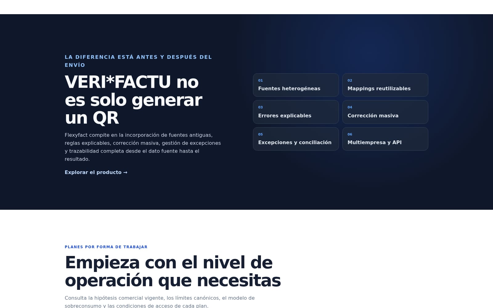 Controles y capacidades de Flexyfact para flujos de facturación