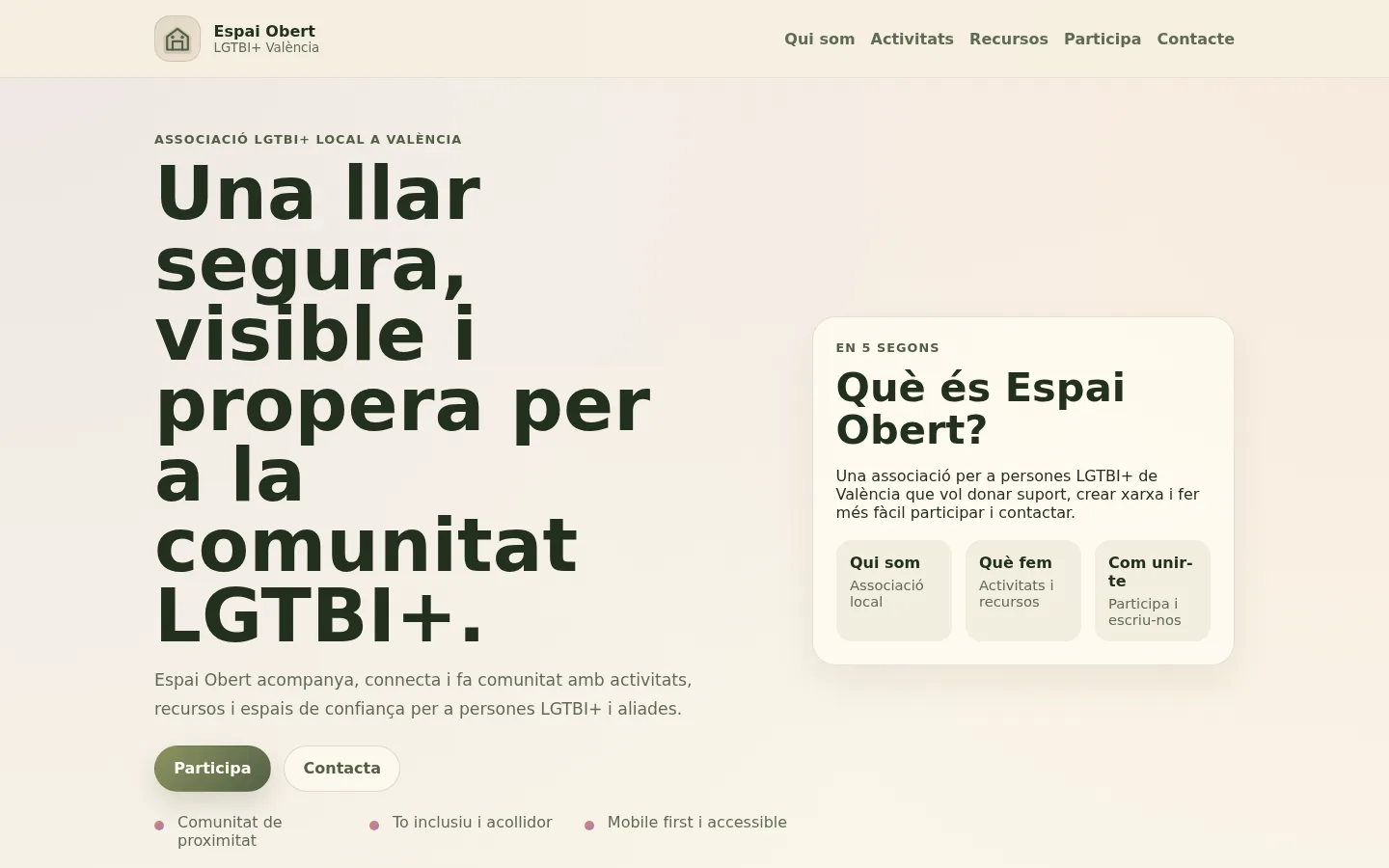 Captura de la demo Espai Obert