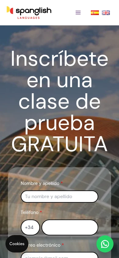Captura pública de Spanglish Languages en móvil