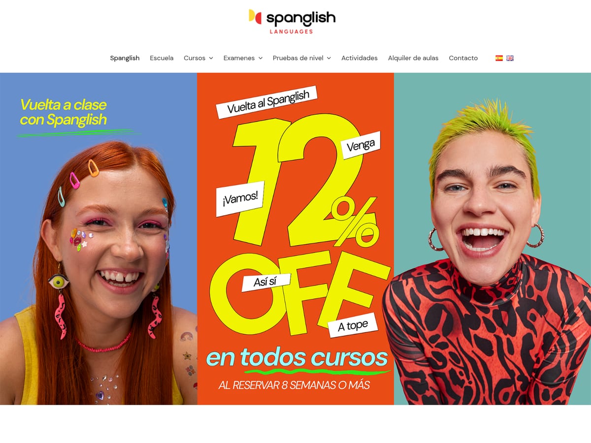 Spanglish Languages, uno de los proyectos WordPress desarrollados por Bureau 93